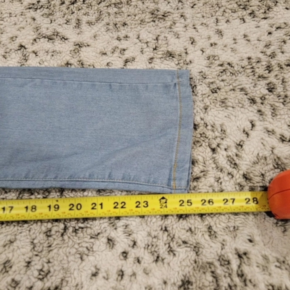 7 For All Mankind Youth 10 NWT Light Wash Slimmy Airweft Denim Adjustable Waist - Picture 10 of 11